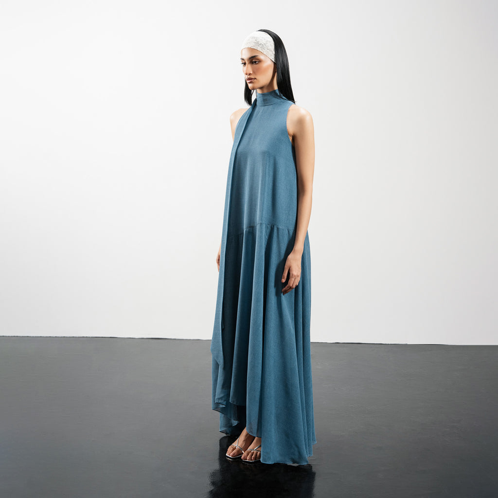 Halter-Neck Layered Dress