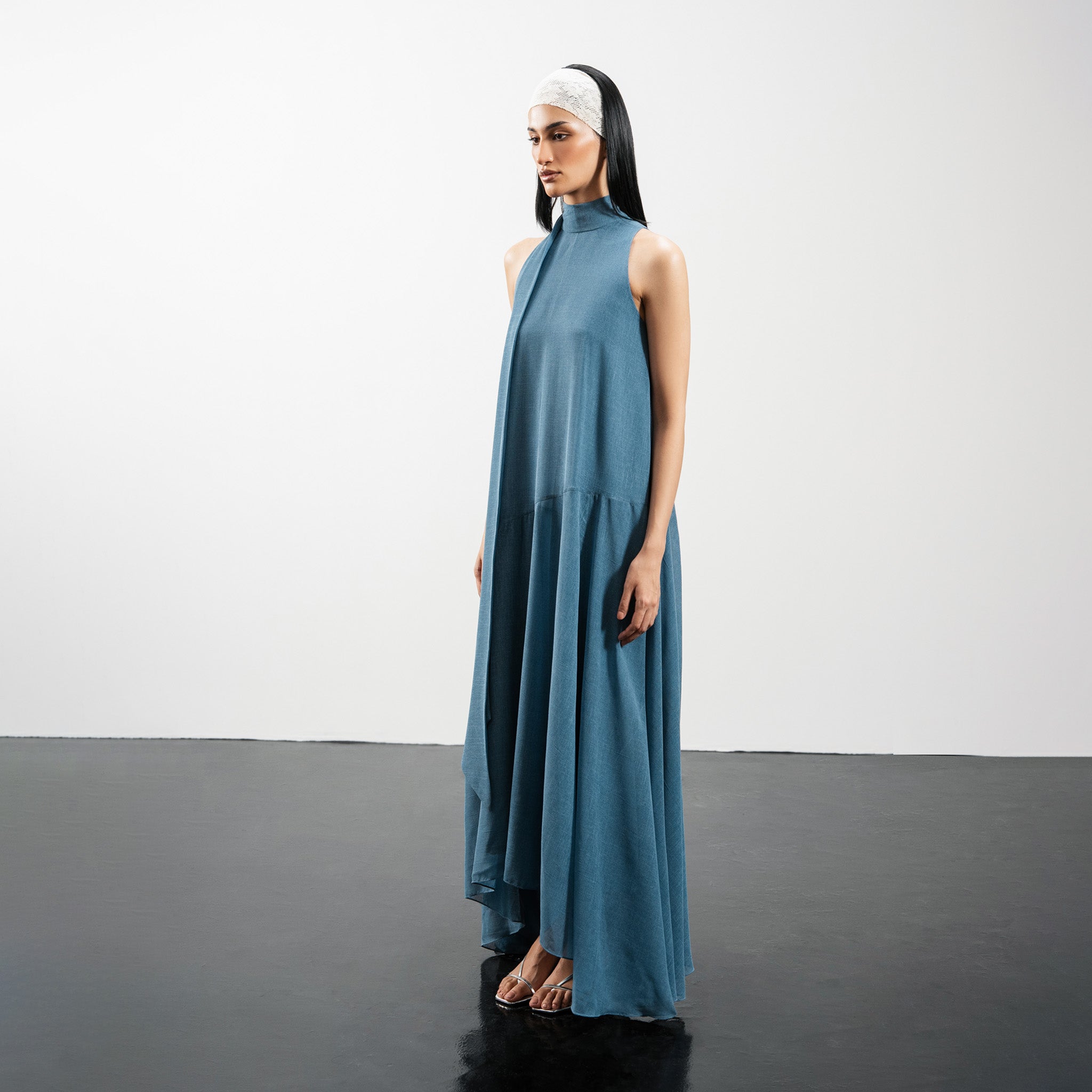 Halter-Neck Layered Dress