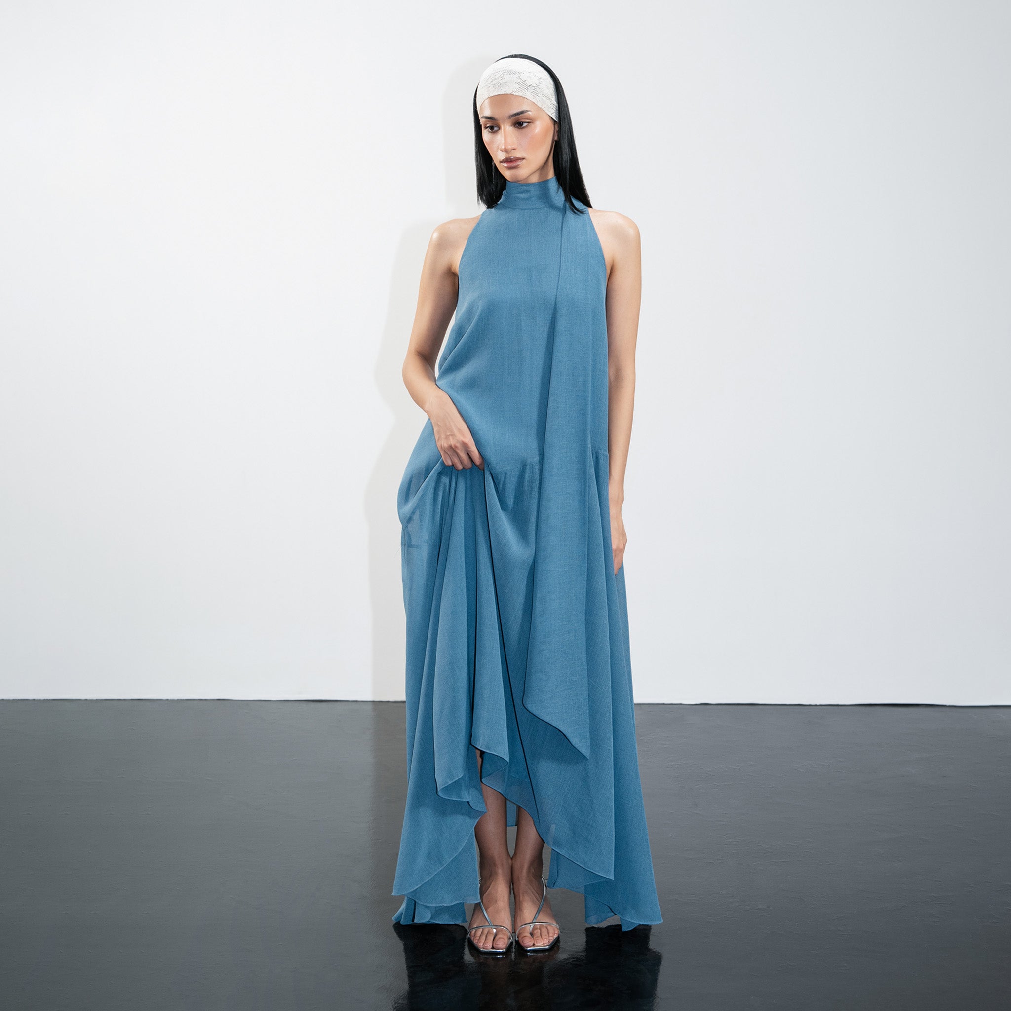Halter-Neck Layered Dress