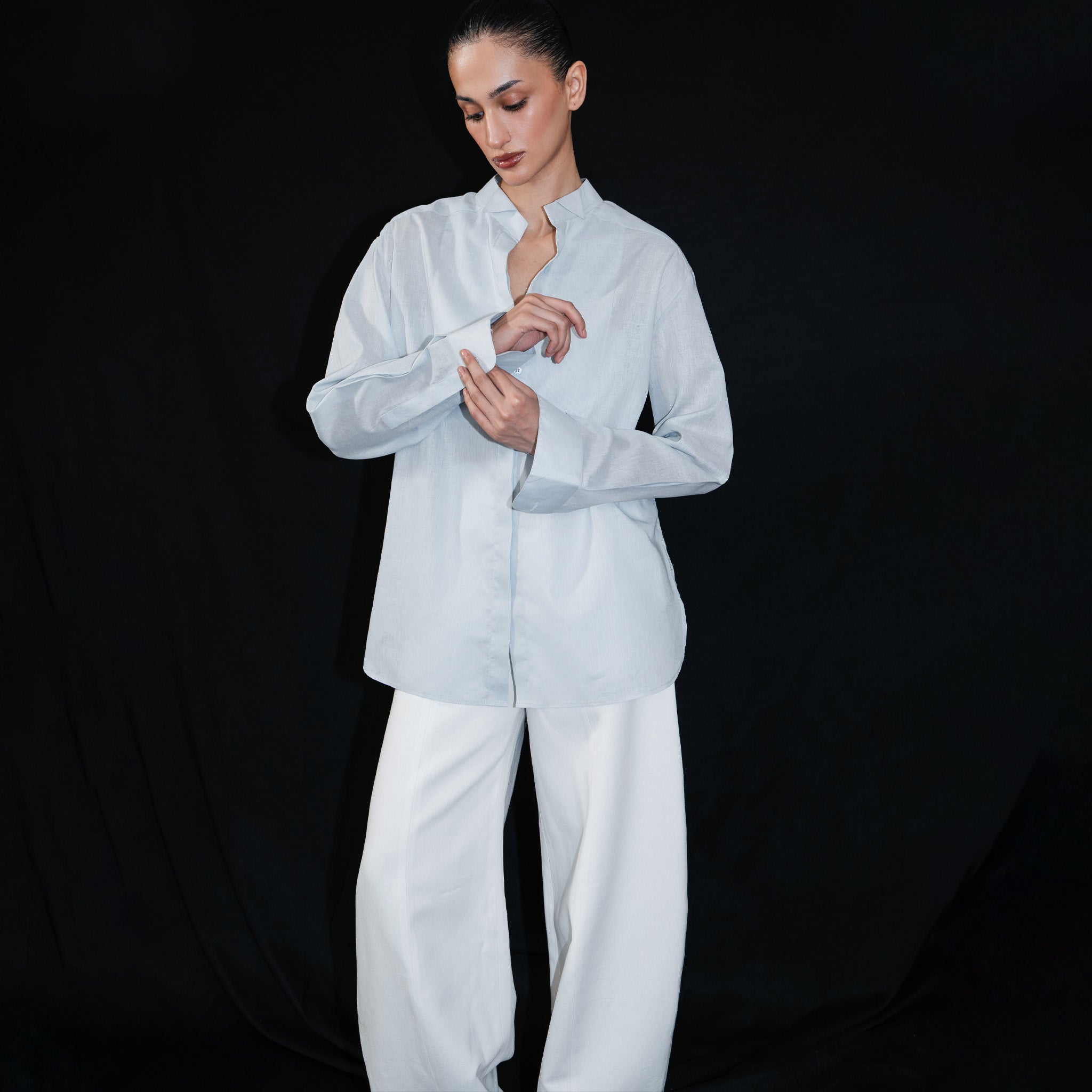 Wide-Leg Arc Pants