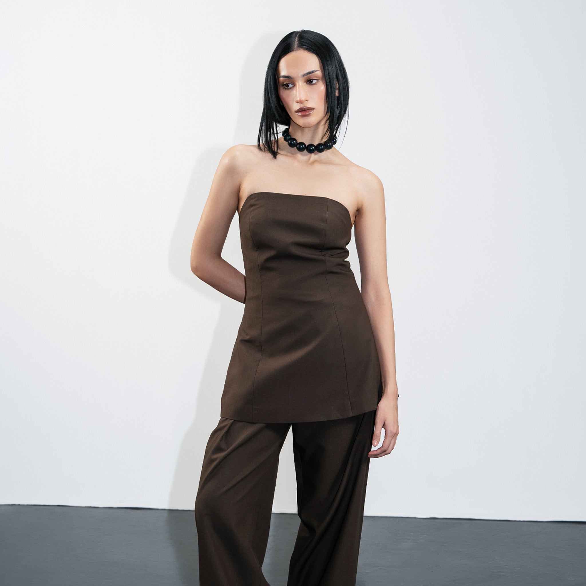 Strapless Panelled Top