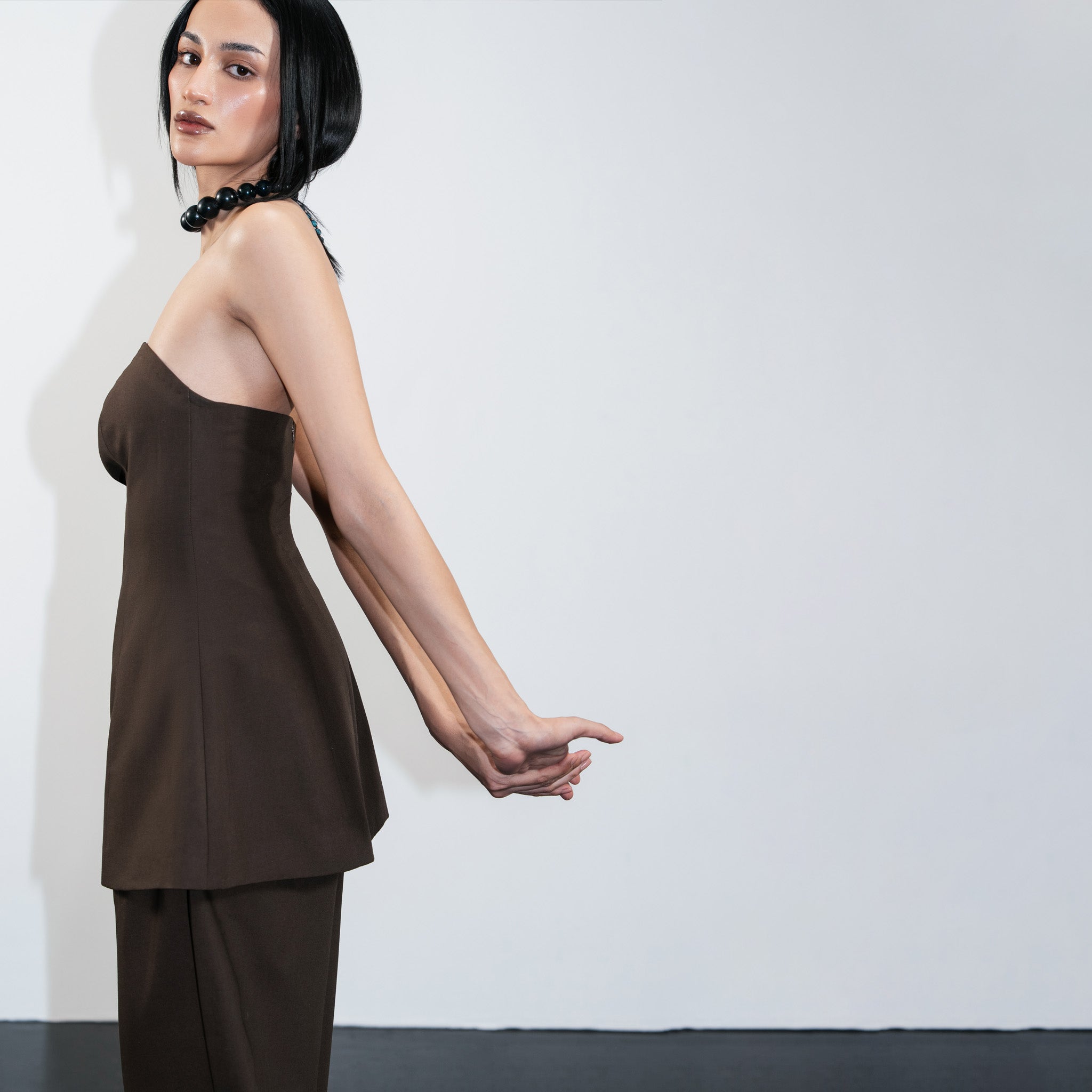 Strapless Panelled Top